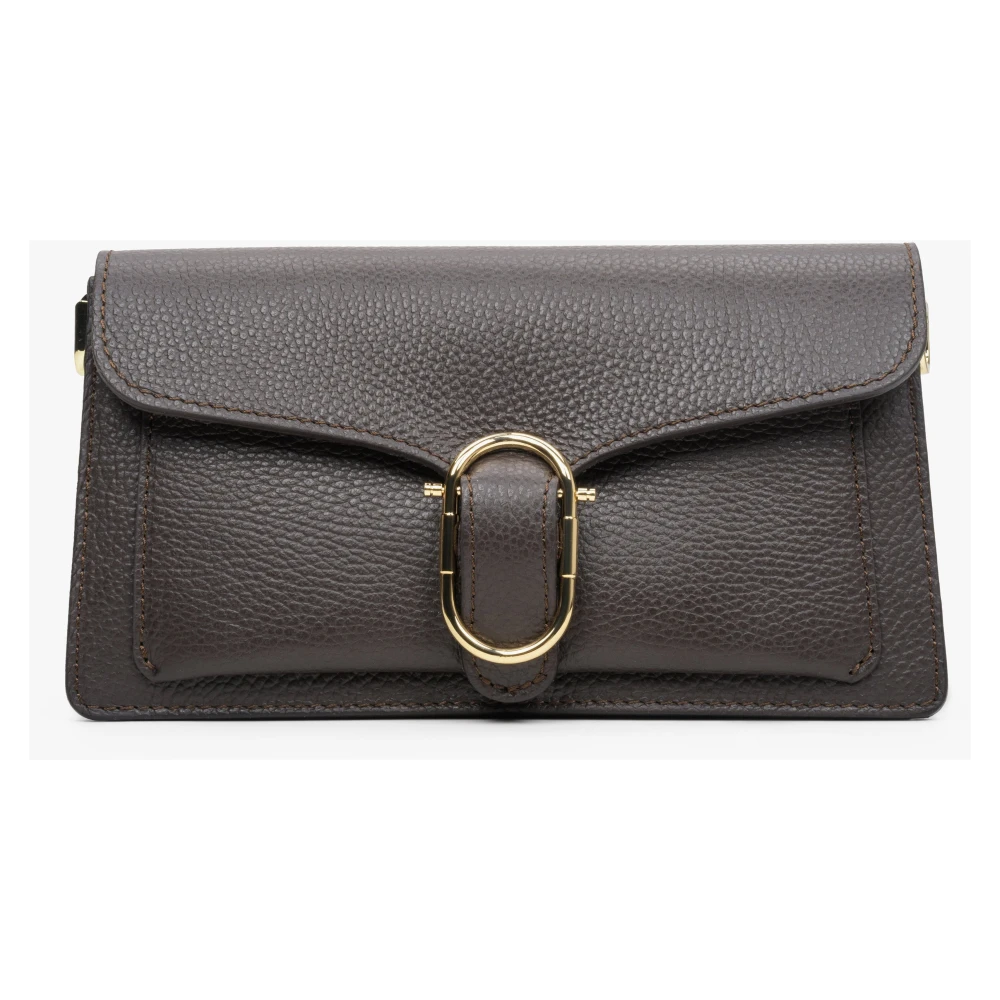 Estro Kleine Donkerbruine Dames Schoudertas Brown Dames