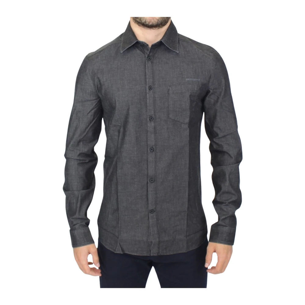 Ermanno Scervino Casual Shirts Gray Heren