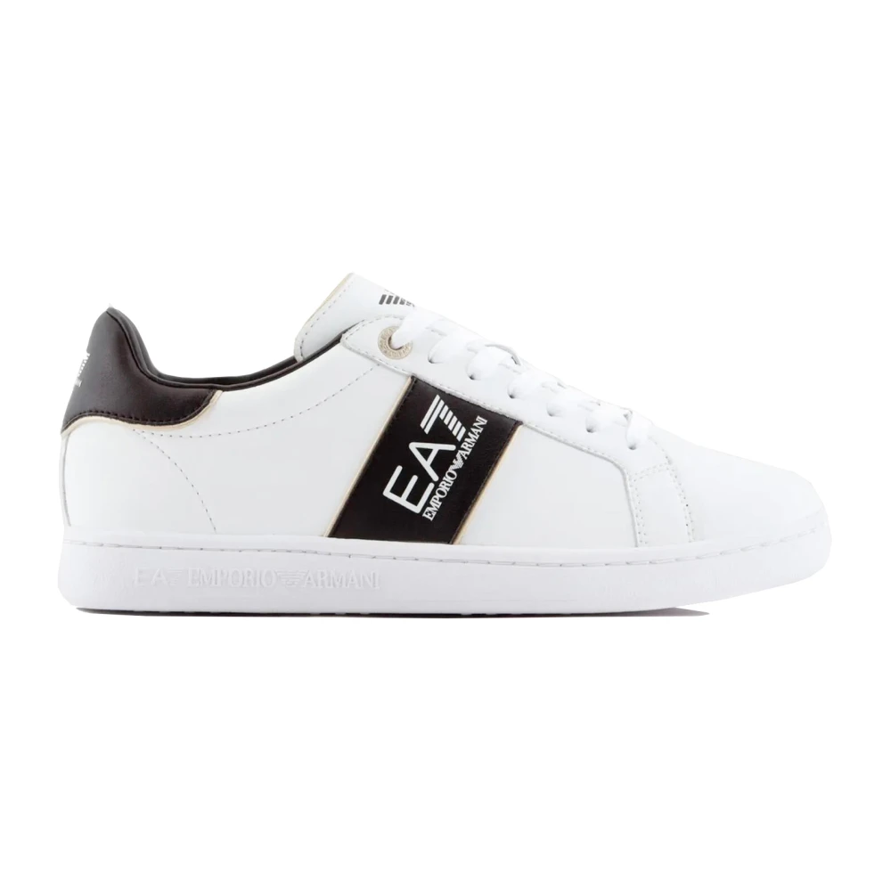 Emporio Armani Ea7 Vit Läder Sneakers