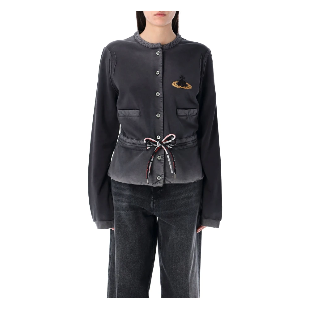 Vivienne Westwood Grijze Gebreide Androsphynx Jas Black Dames