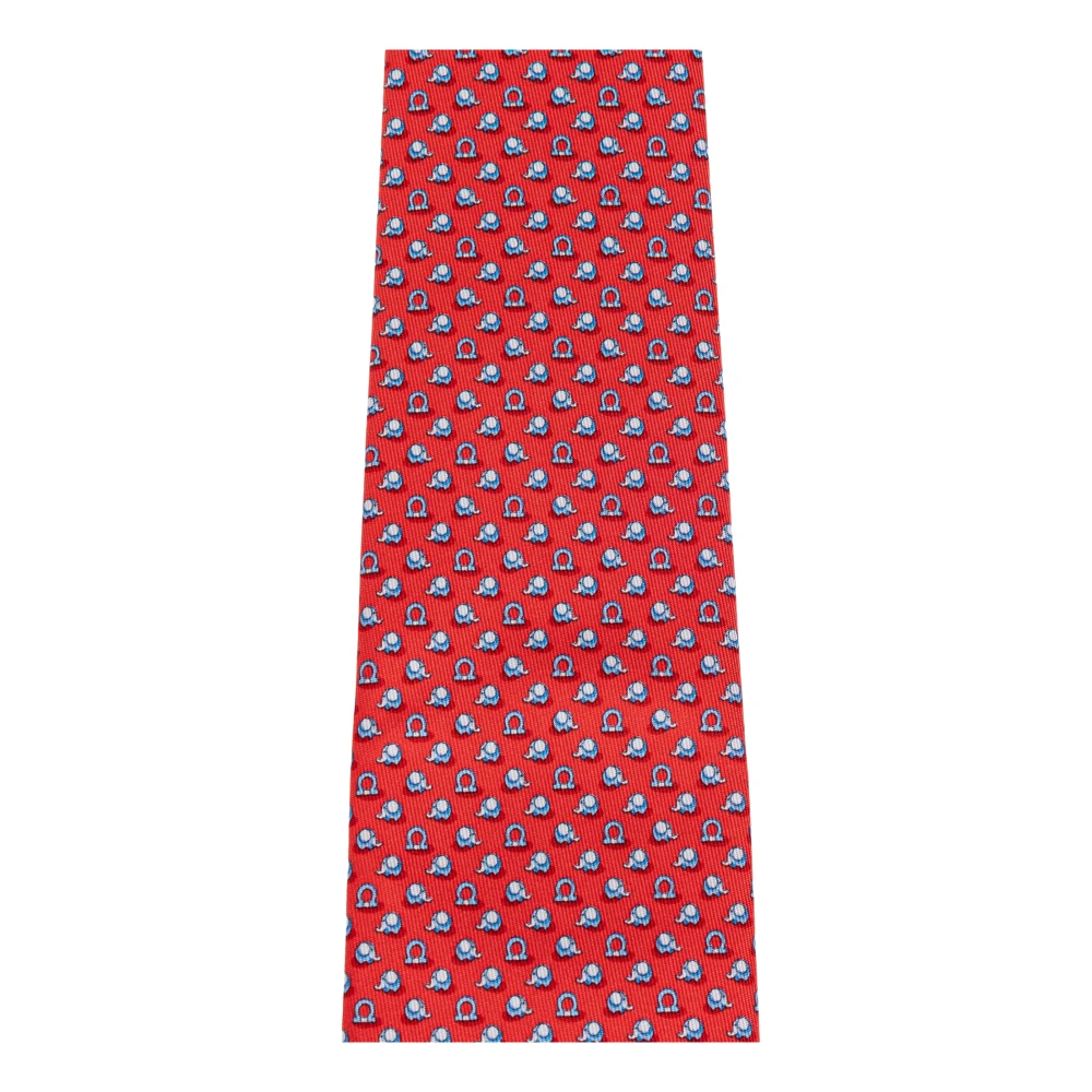 Salvatore Ferragamo Zijden stropdas Red Heren