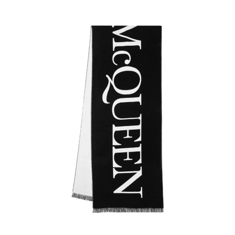 Alexander McQueen Pre-owned Wool scarves Black Dames