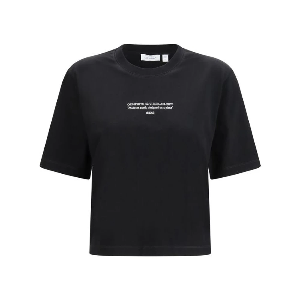 Off White Women's Black Loose-Fit T-Shirt - T-Shirts - S - Tops