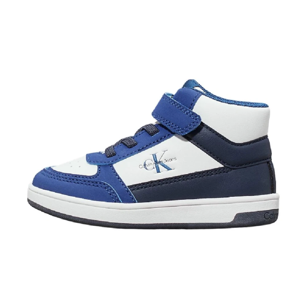 Calvin Klein Blå Velcro Sneaker för Barn Blue, Pojke