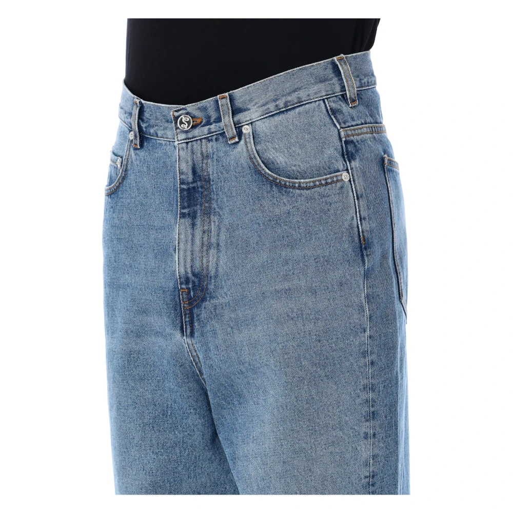 Séfr Country Blue Wide Leg Jeans Blue Heren