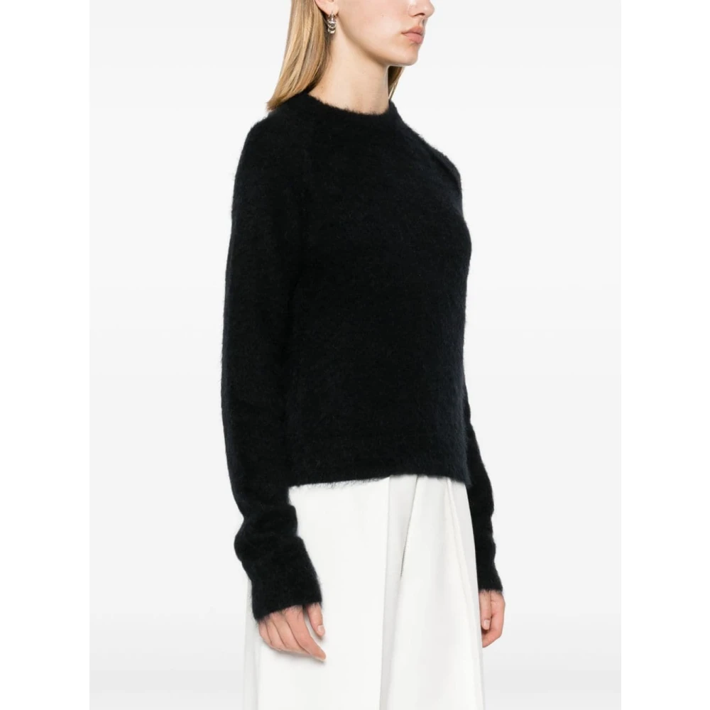 Jil Sander Warme Gebreide Trui Black Dames