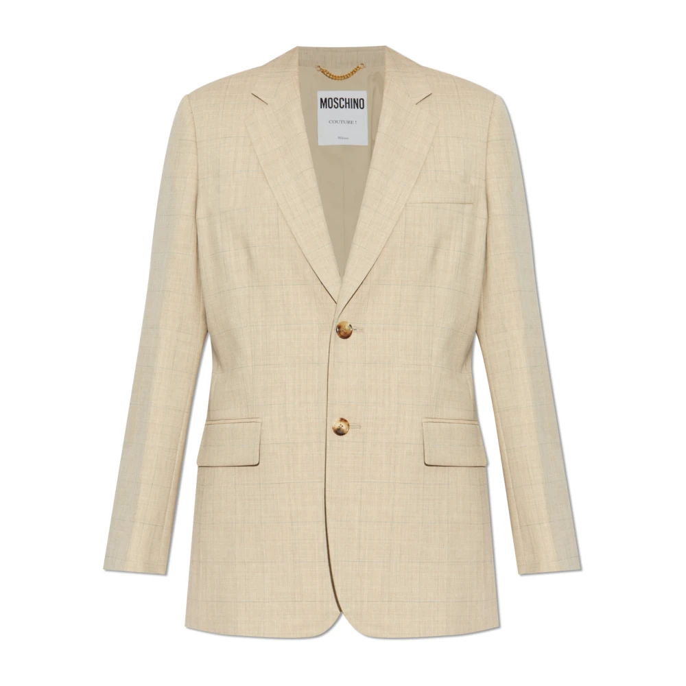 Moschino Blazer met ruitpatroon Beige Dames