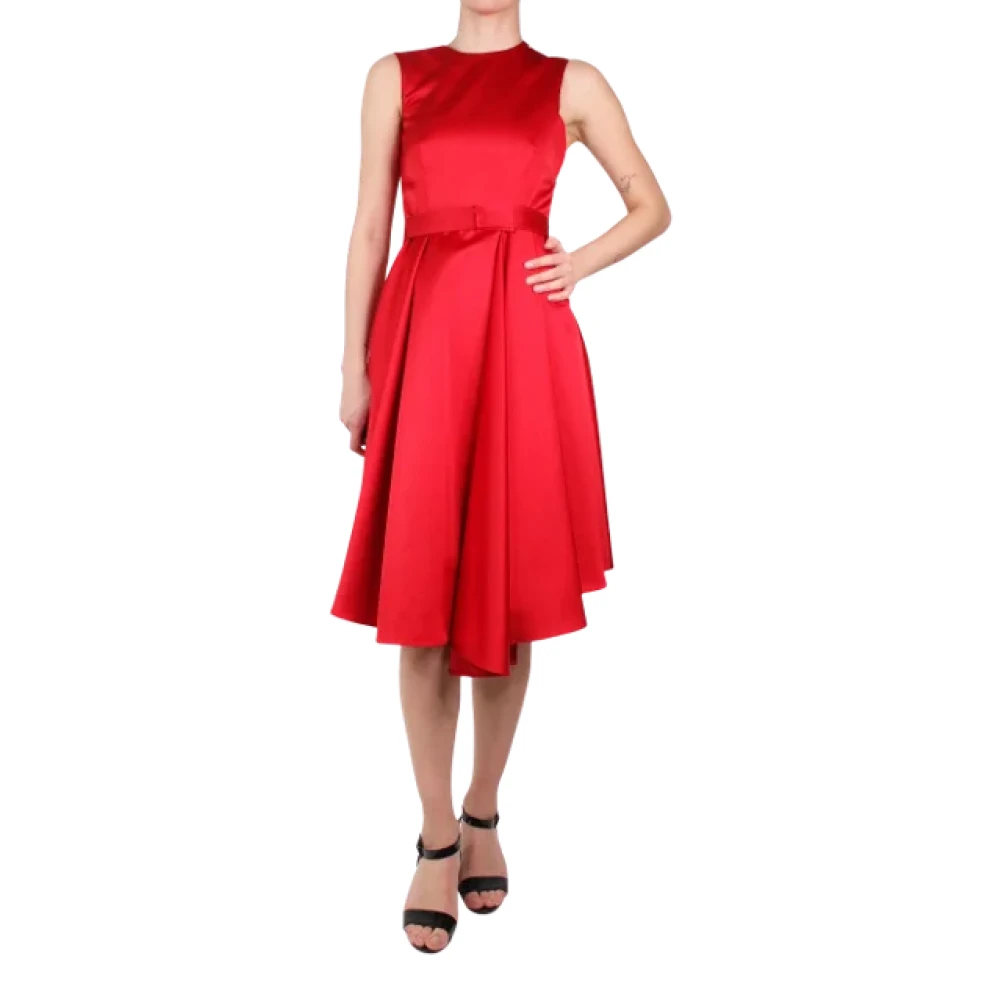 Carolina Herrera Pre-owned Polyester dresses Red Dames