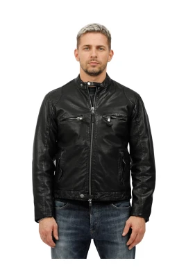 Läder Bikerjacka