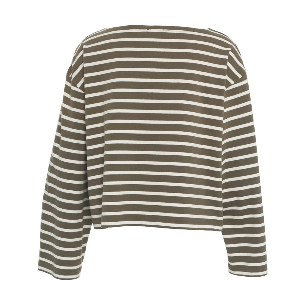 Polo Ralph Lauren Gestreepte Groene Gebreide Kleding Ss25 Green Dames
