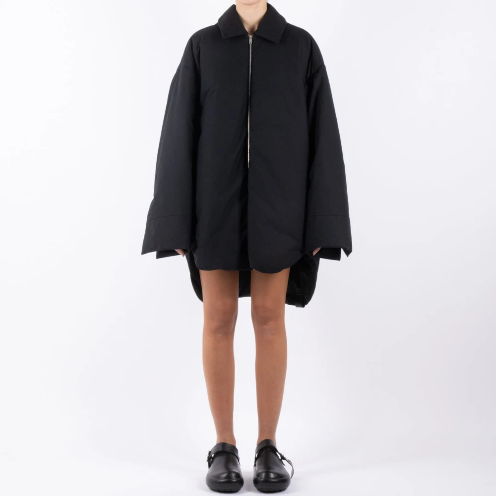 Jil Sander Zwarte Donsjas Black Dames