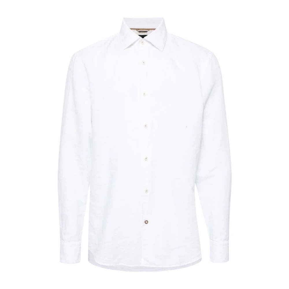 Hugo Men's White Linen Shirt C-Hal-Kent