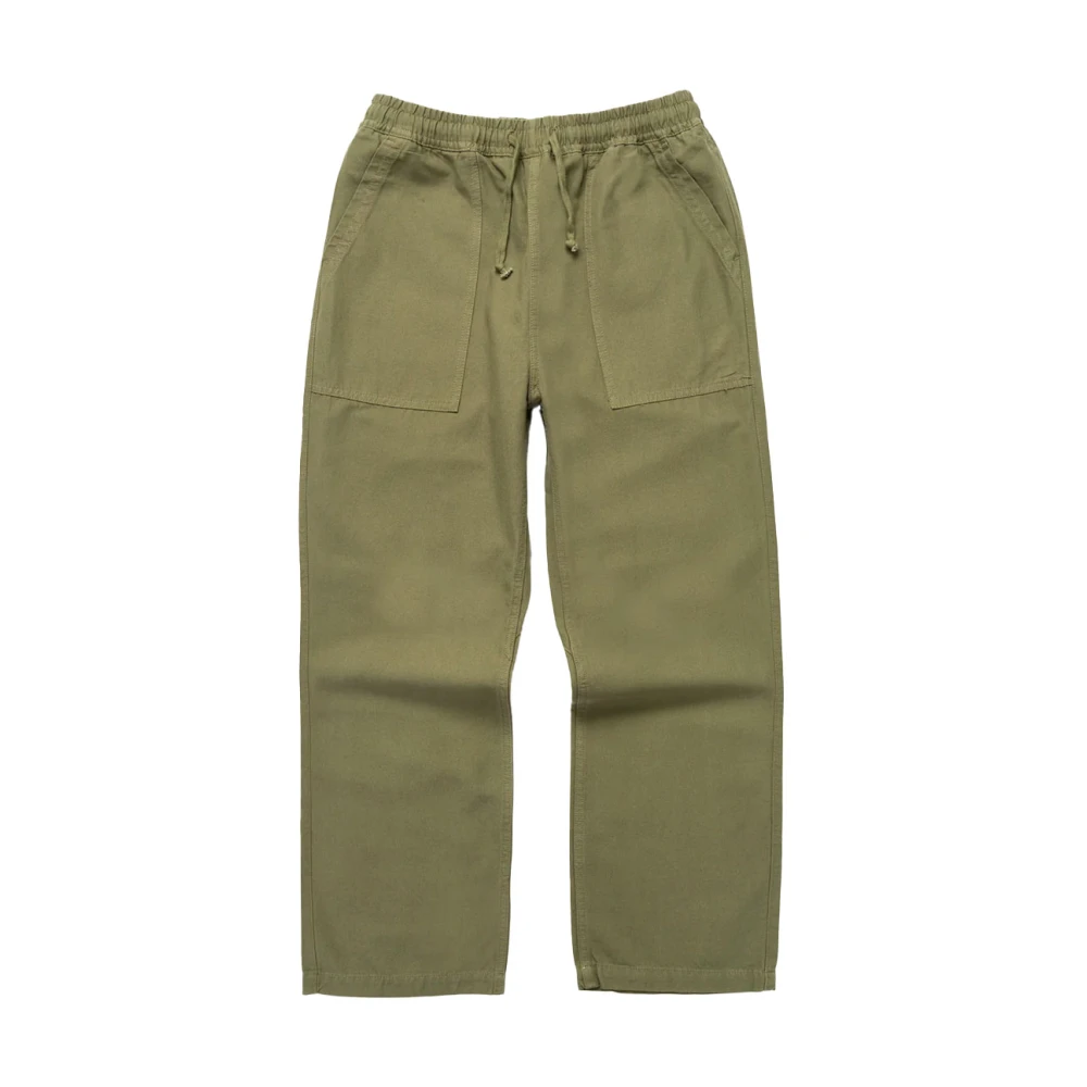 Service Works Men's Green Chef Trousers - Straight Trousers - Xl - Trousers