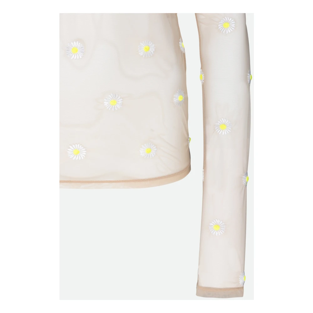SPORTMAX Transparante Bloes met Bloemen Pink Dames