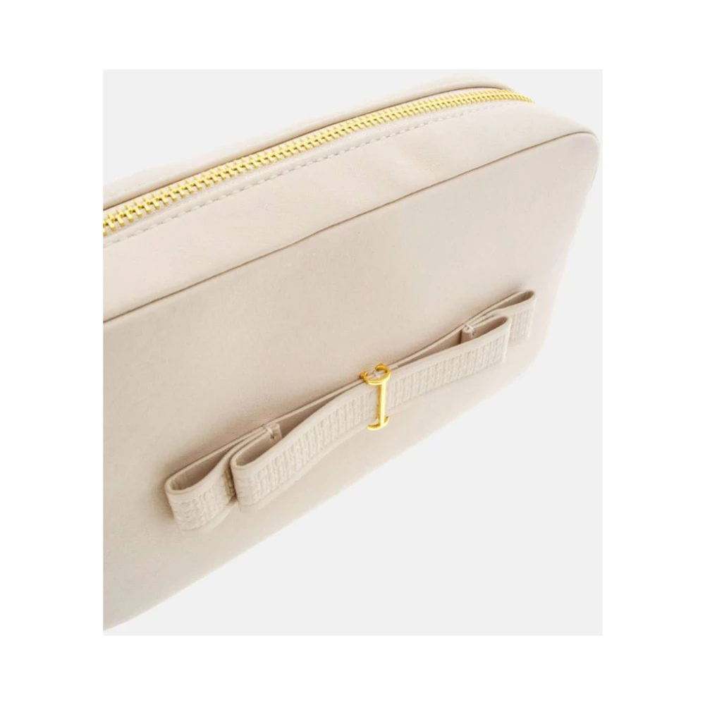 Carolina Herrera Insignia Crossbody Tas met Strikdetail Beige Dames