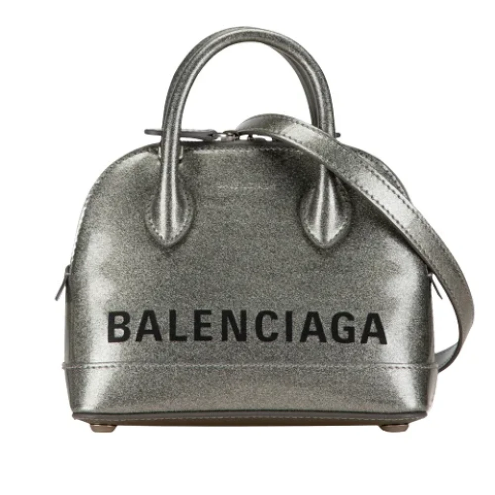 Balenciaga Vintage Pre-owned Leather handbags Gray Dames