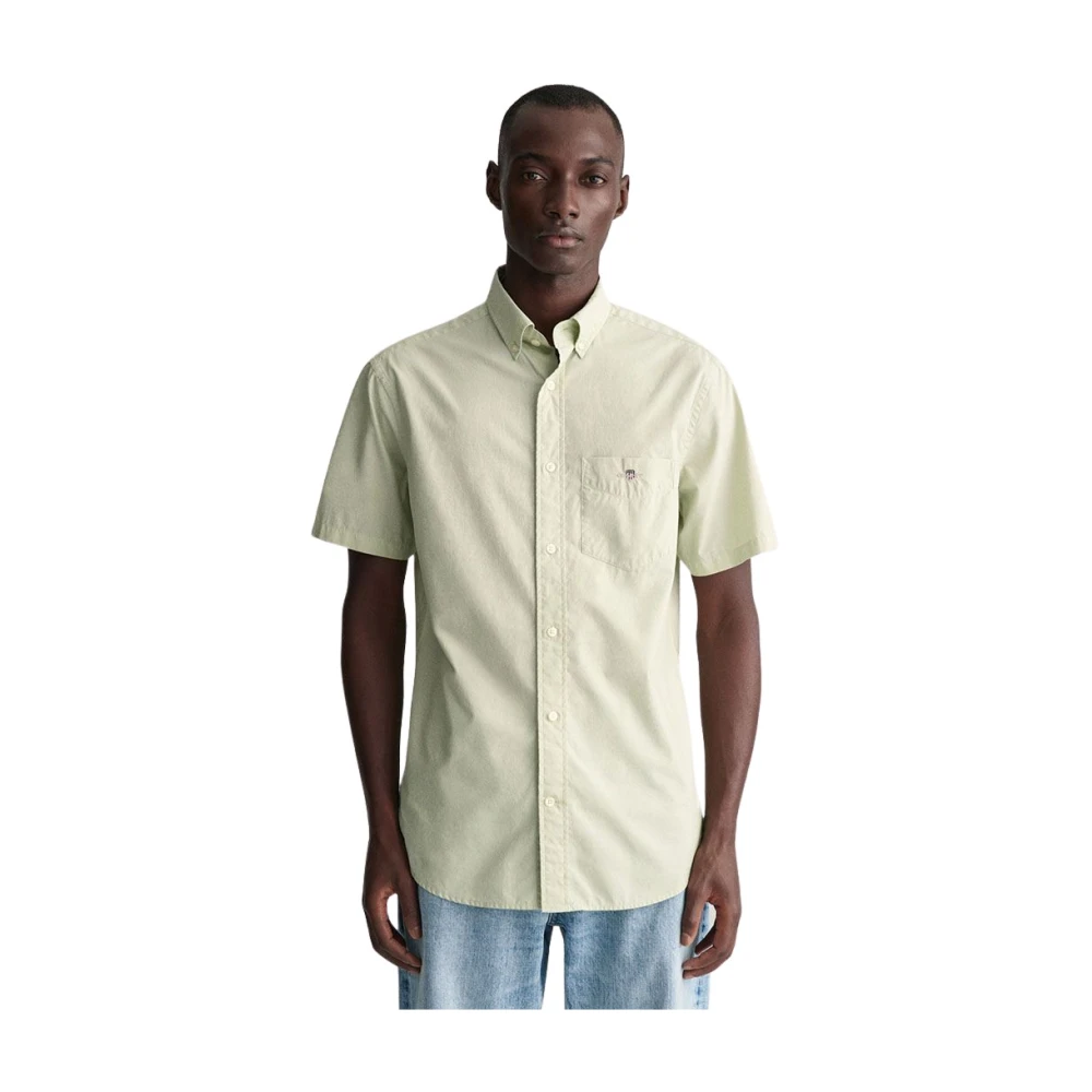 Gant Klassisk Randig Regular Fit Skjorta Green, Herr