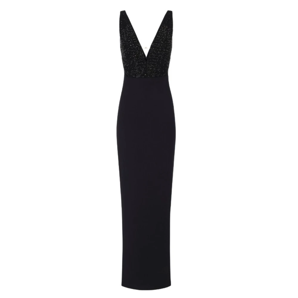 Elisabetta Franchi Black Gowns, Female, L, Red Carpet Dress