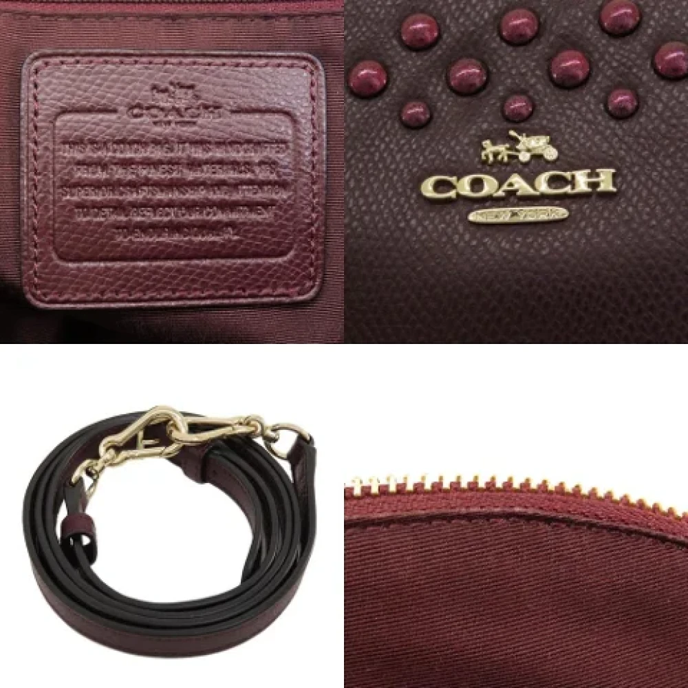 Coach Pre-owned Leather handbags Red Dames