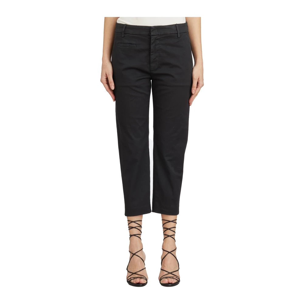 Dondup Katoenen Ariel Broek Black Dames
