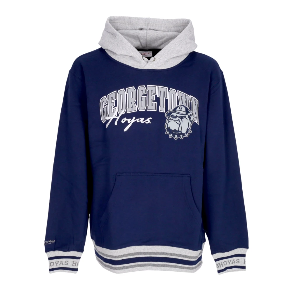 Mitchell & Ness Georgetown Hoyas Vintage Logo Hoodie Blue Heren