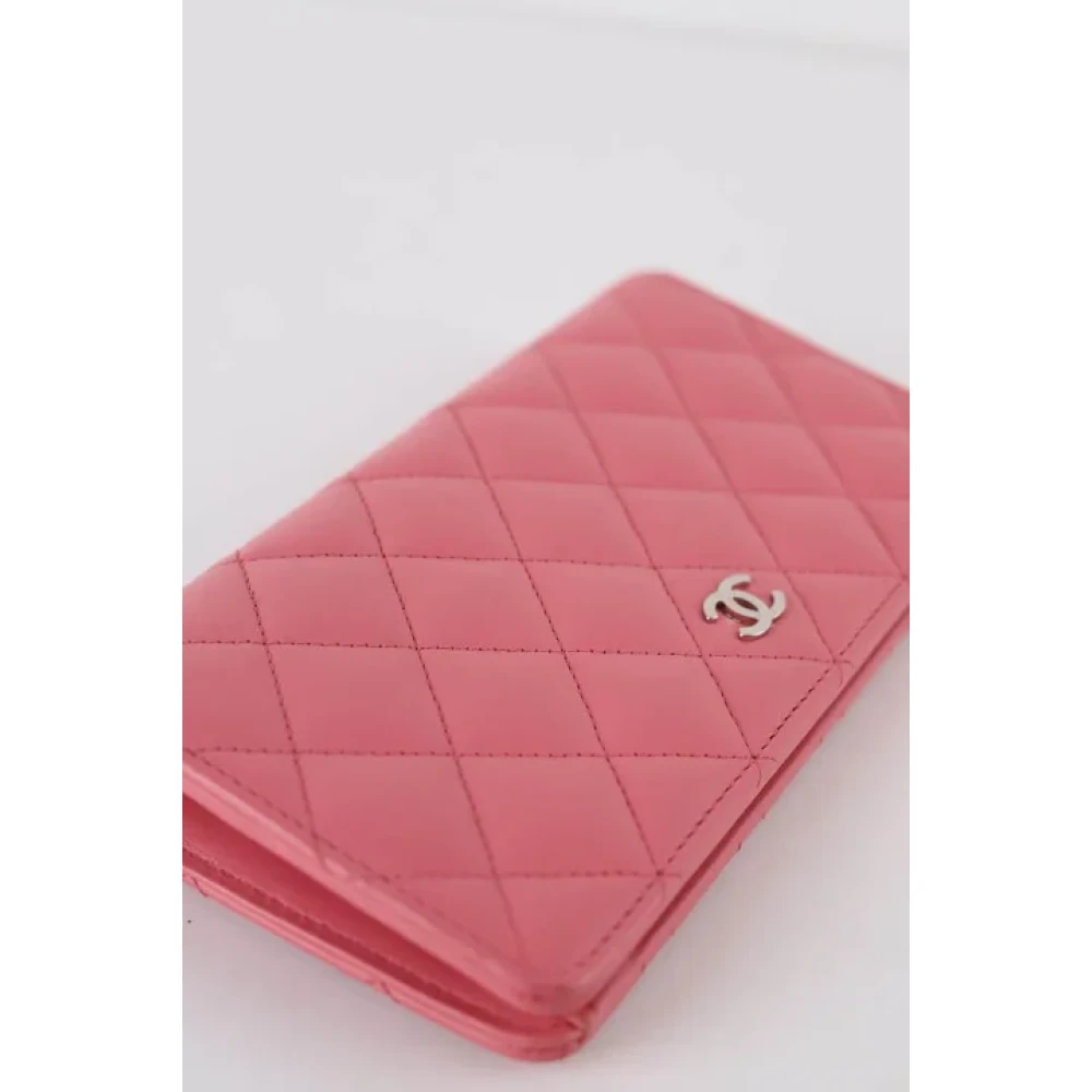 Chanel Vintage Pre-owned Leather wallets Pink Dames
