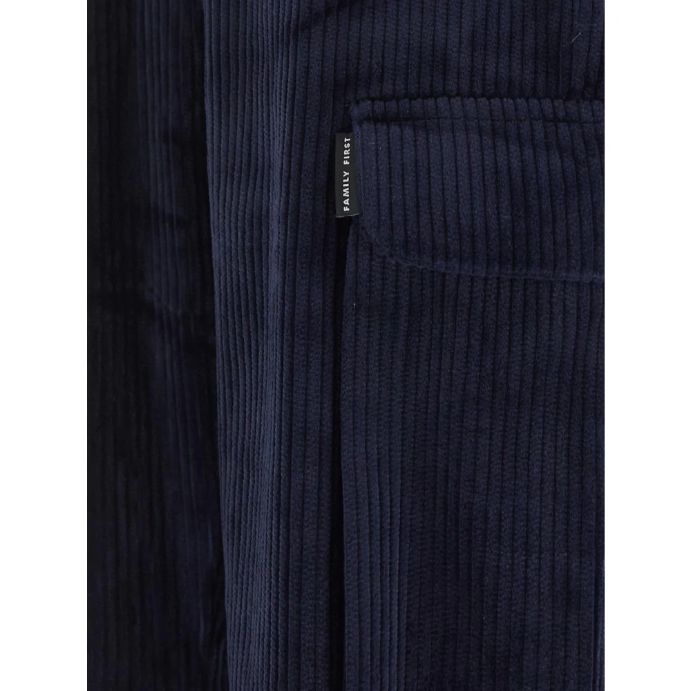 Family First Velvet Cargo Broek van Katoen Blue Heren