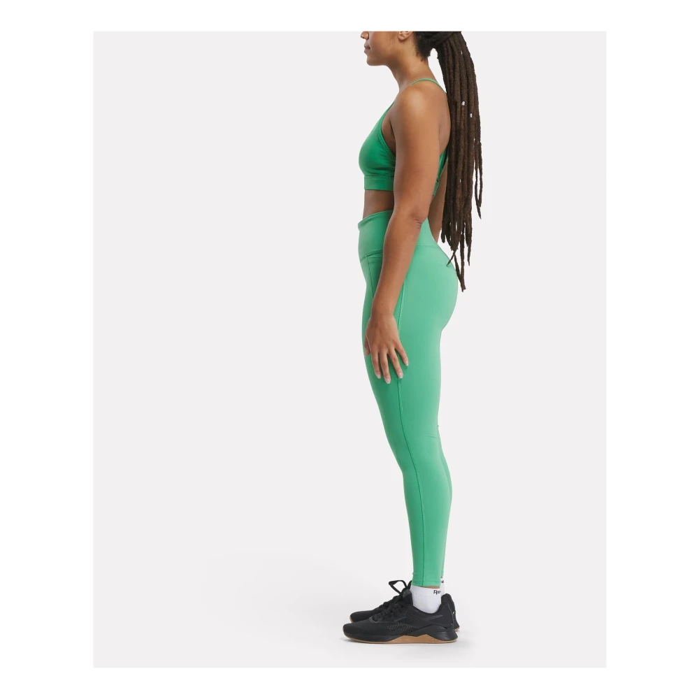 Reebok Lux High Rise Tight Leggings Green Dames