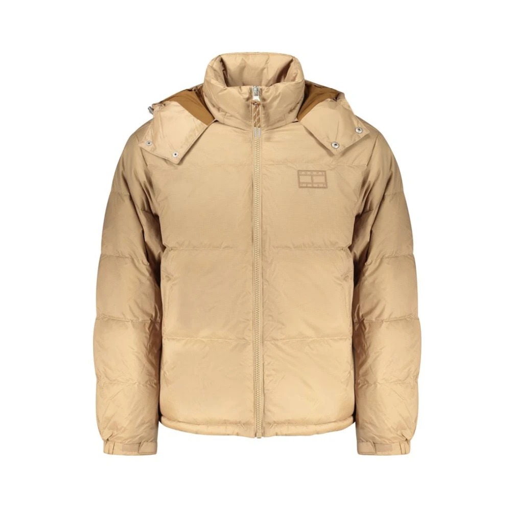 Tommy Hilfiger Men's Beige Winter Jackets, L, Long-Sleeved Jacket
