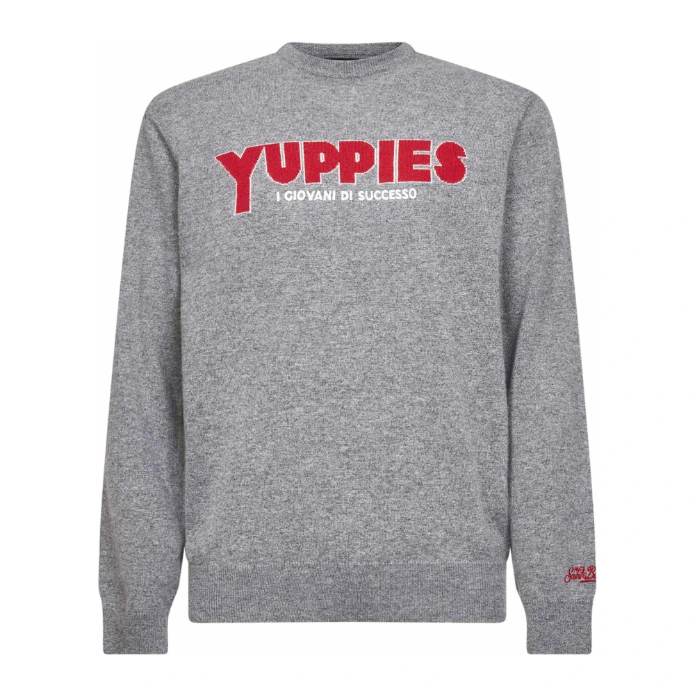 Mc2 Saint Barth Men's Gray Yuppies 15M Emb Jumper
