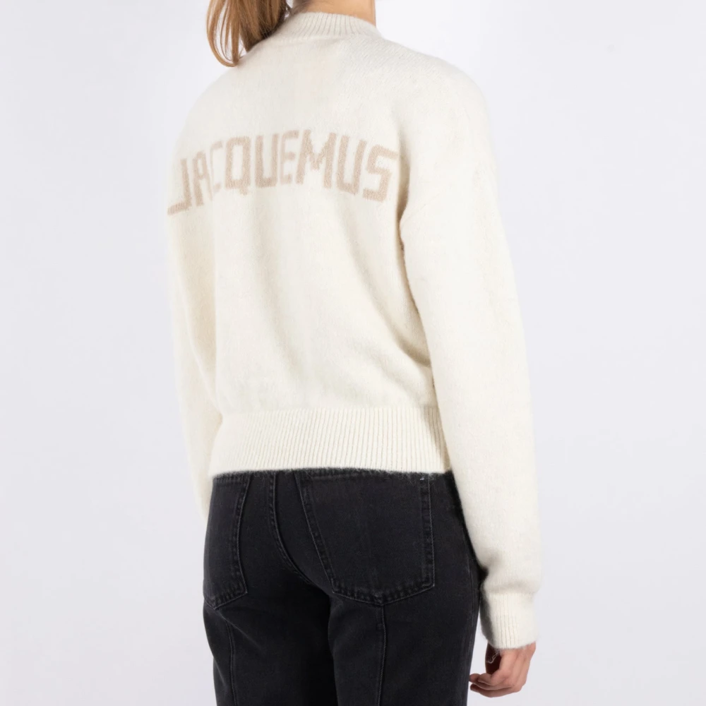 Jacquemus Ivoor Gebreide Trui Alpaca Wolmix White Dames
