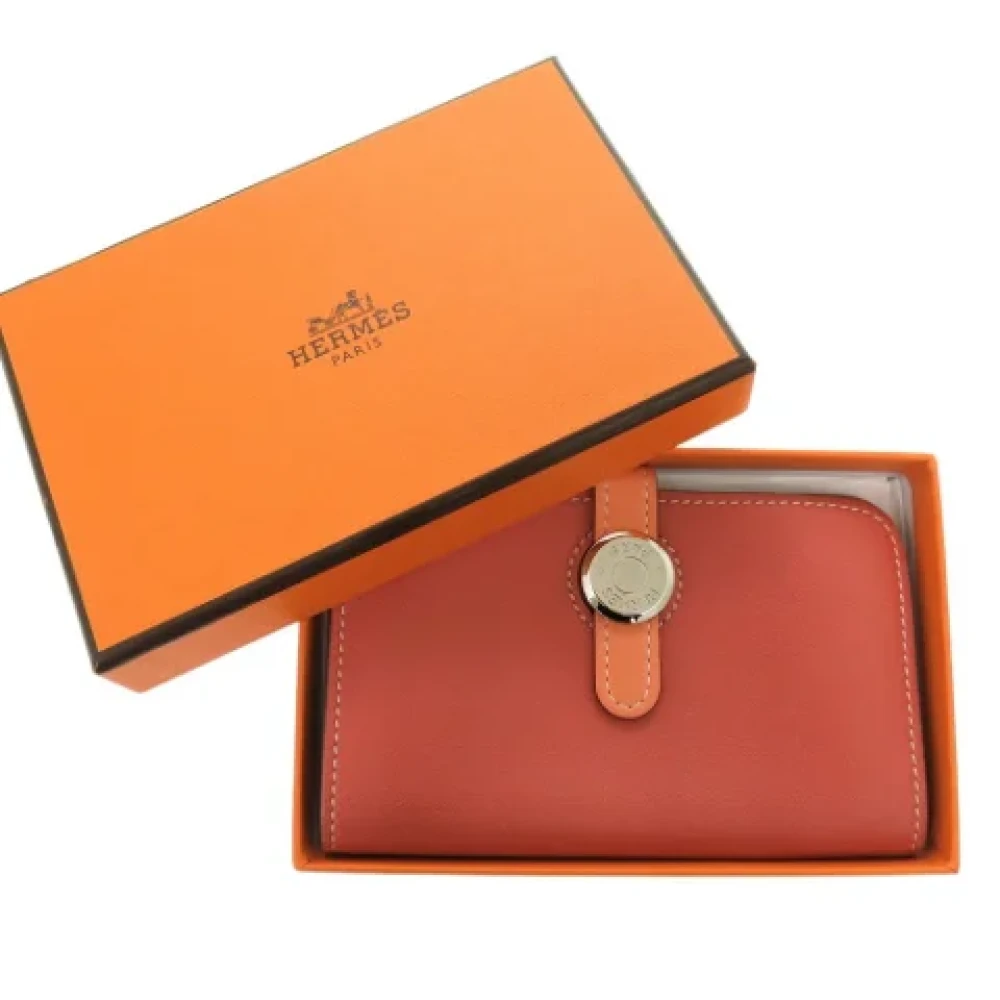 Hermès Vintage Pre-owned Leather wallets Pink Dames