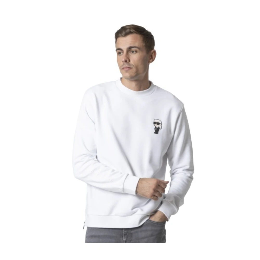 Karl Lagerfeld Iconische Witte Sweater White Heren