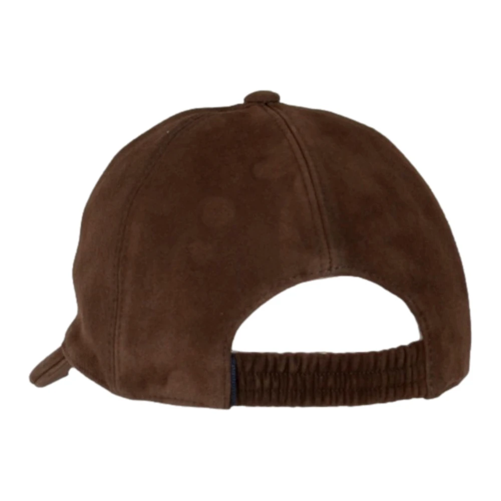 PAUL & SHARK Bruine Aqualeather Baseballpet Brown Heren