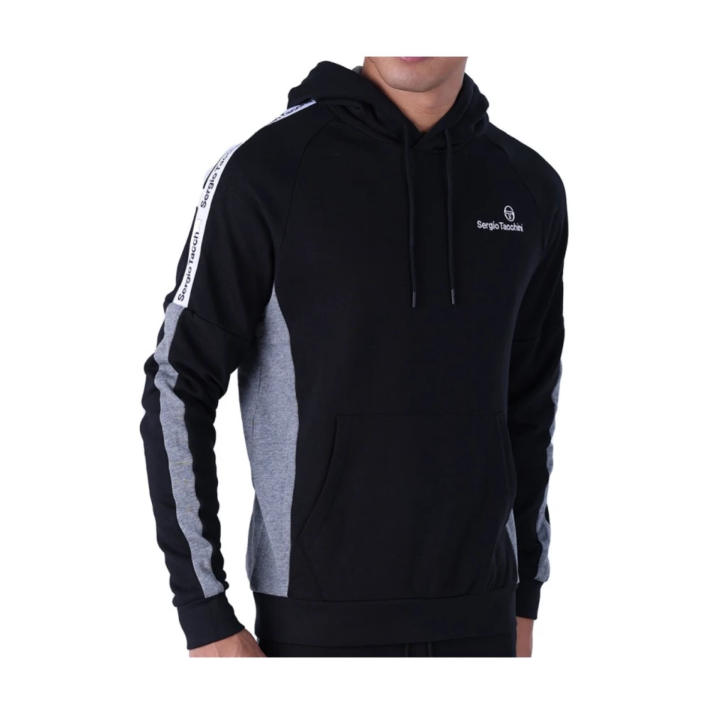 Sergio Tacchini Logo Band Hoodie Zwart Black Heren