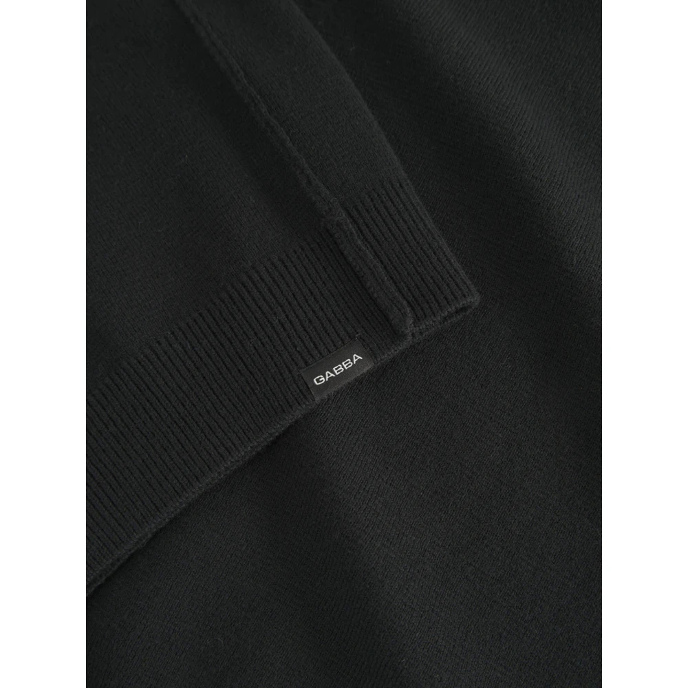 Gabba Zwarte Roll Neck Gebreide Trui Black Heren
