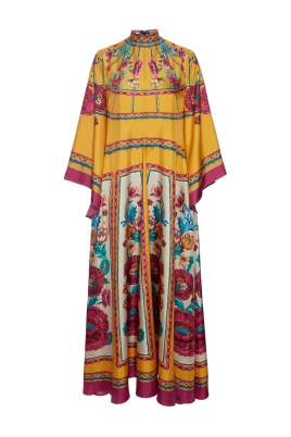 Zodiac Print Maxi Klänning