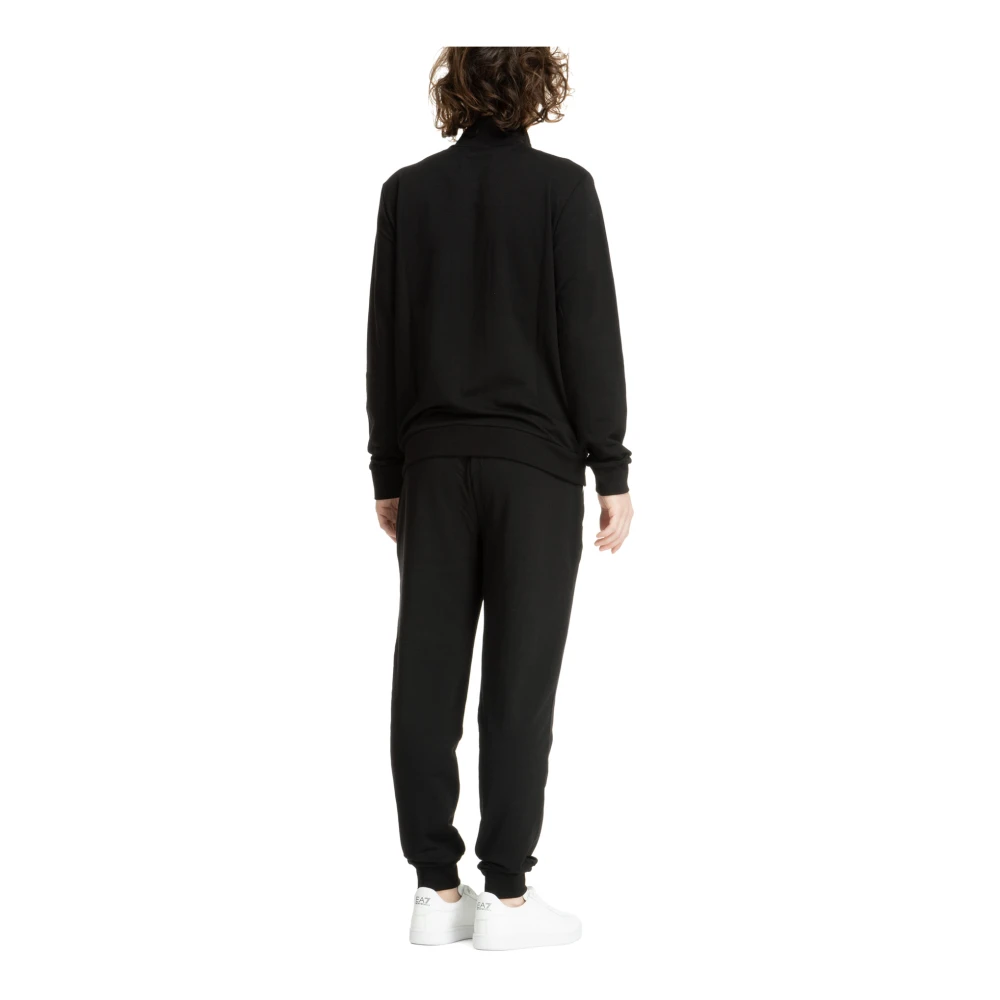 Emporio Armani EA7 Effen Tracksuit met Koord en Rits Black Heren