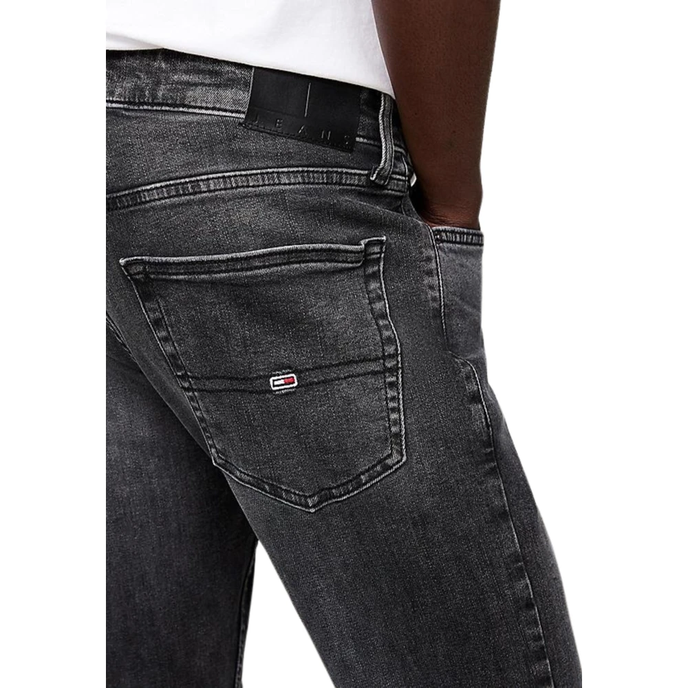 Tommy Hilfiger Grijze Slim Fit Jeans met Distressed Look Gray Heren