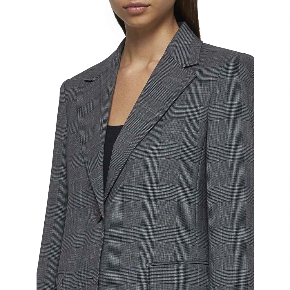 Max Mara Studio David Blazer Grijs Prins van Wales Gray Dames