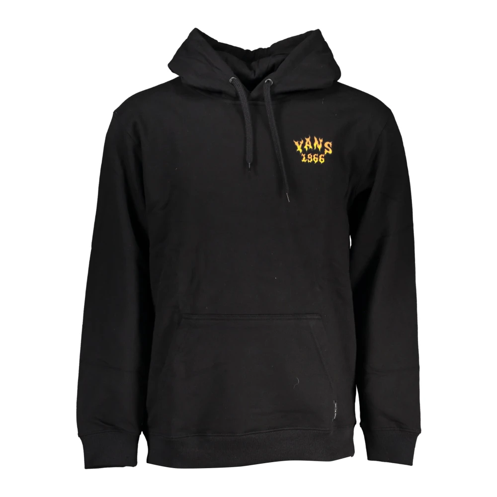 Vans Zwarte hoodie met centrale zak en print Black Heren