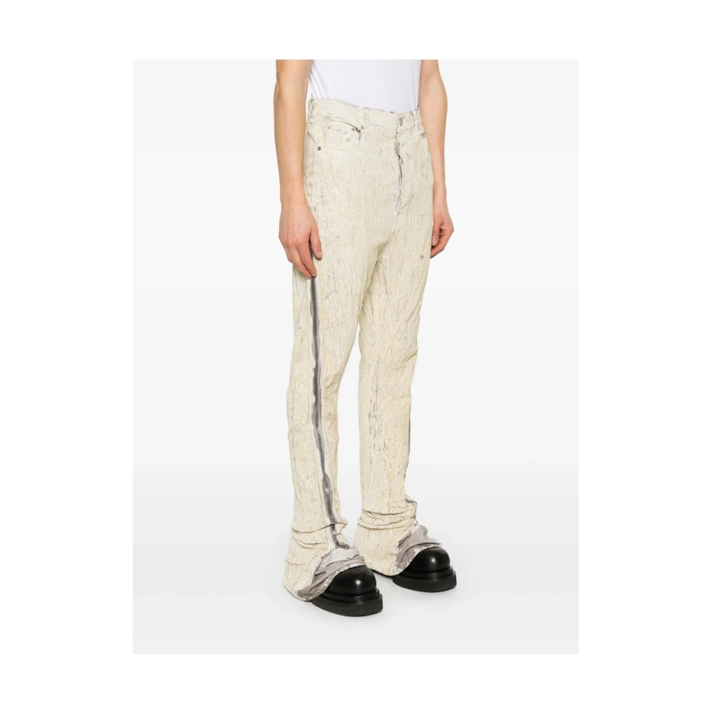 Rick Owens Pastelgele Knoopsluiting Jeans White Heren