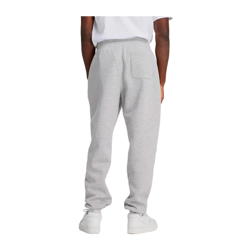 New Balance Gezellige Geborstelde Fleece Jogger Broek Gray Heren