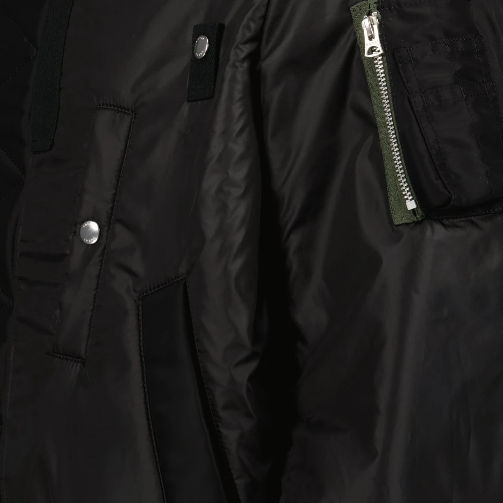 Sacai Omkeerbare Nylon Bomberjack Black Heren