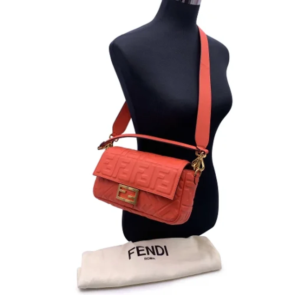 Fendi Vintage Pre-owned Leather fendi-bags Orange Dames