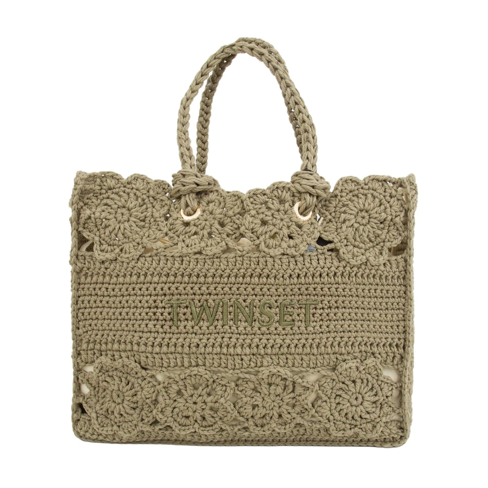 Twinset Groene Tote Tas Green Dames