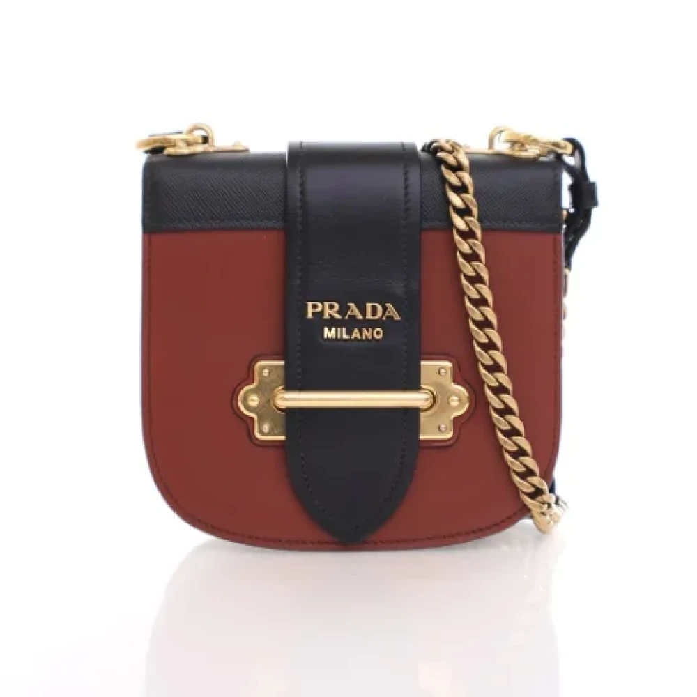 Prada Vintage Pre-owned Leather prada-bags Brown Dames