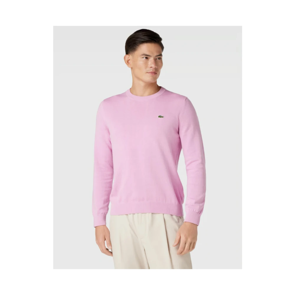 Lacoste Round-neck Knitwear Pink Heren