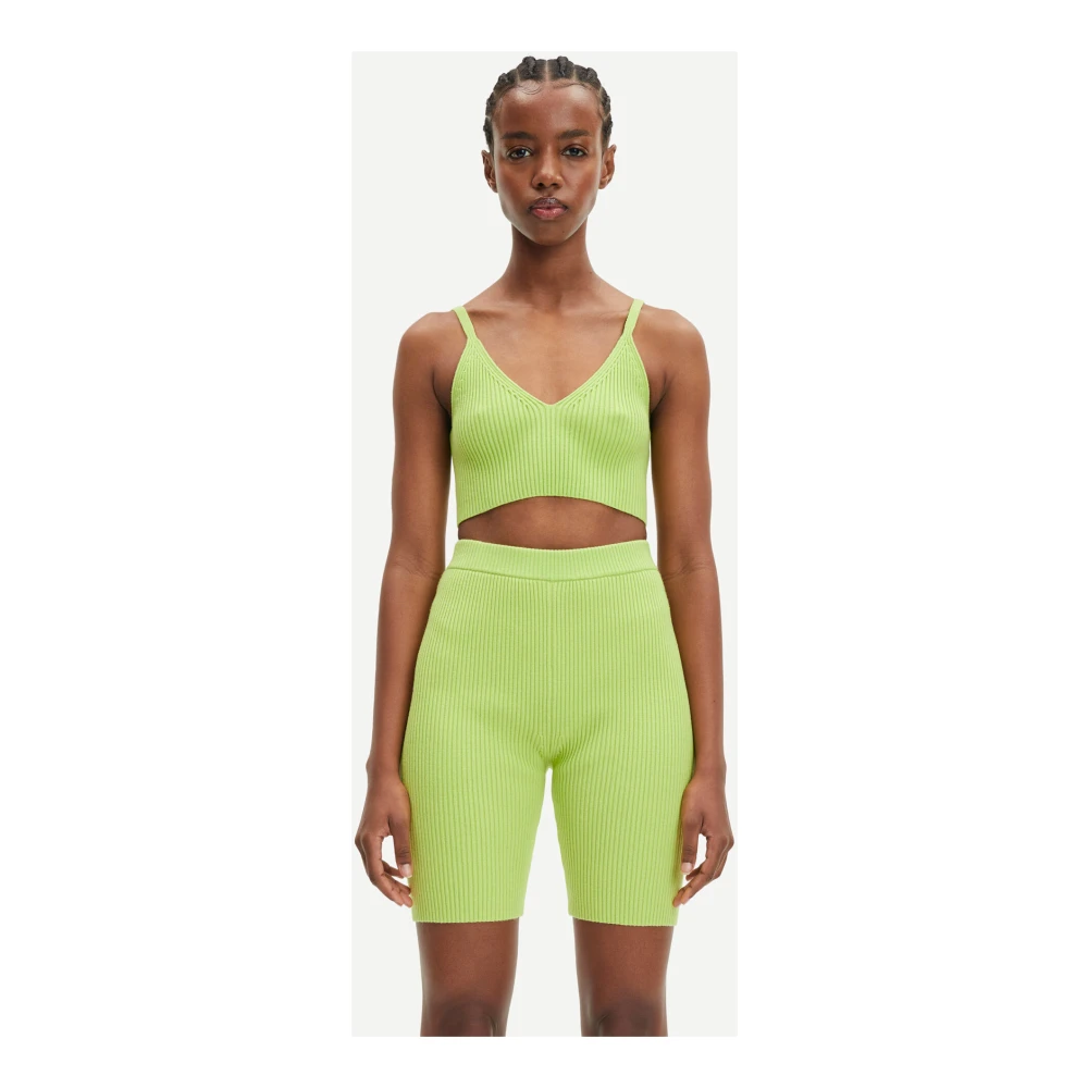 Samsøe High Waist Luna Shorts Green Dames