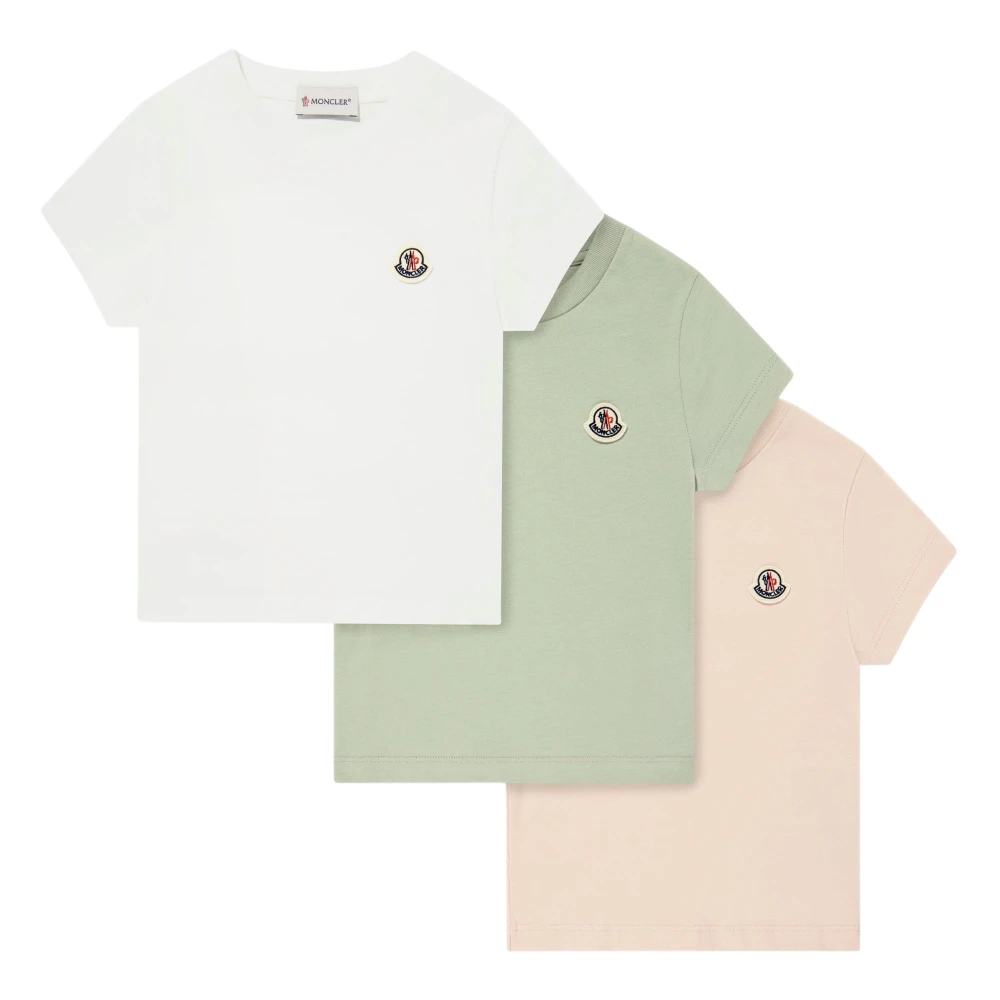 Moncler Girls Multicolor 3 Pack T-Shirt Set Size 6 Y